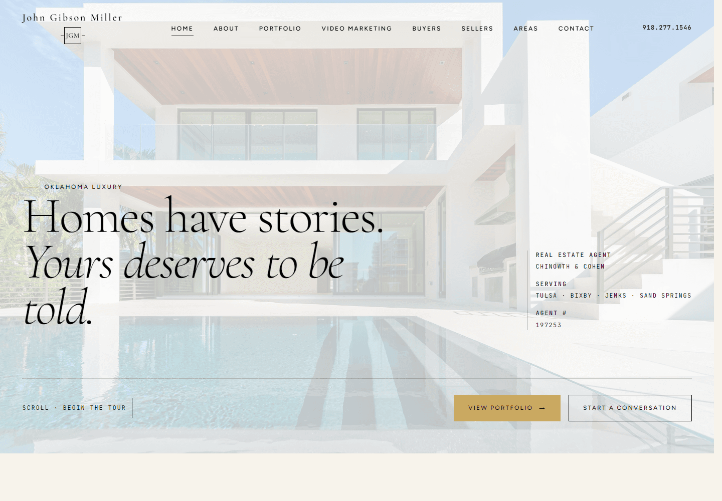 John Gibson Miller website screenshot