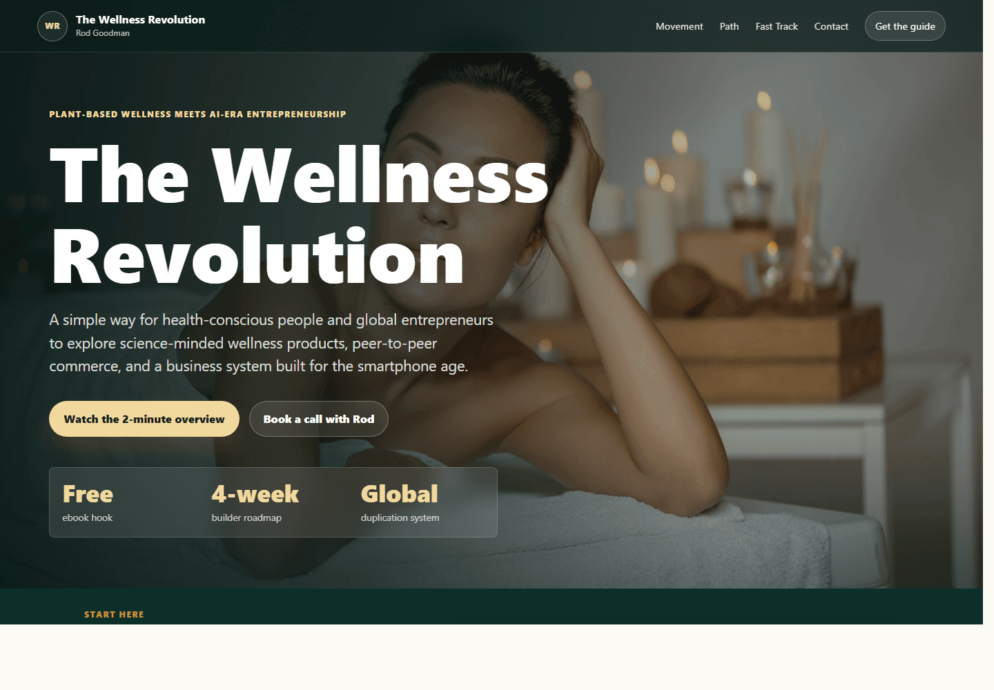 The Wellness Revolution website screenshot