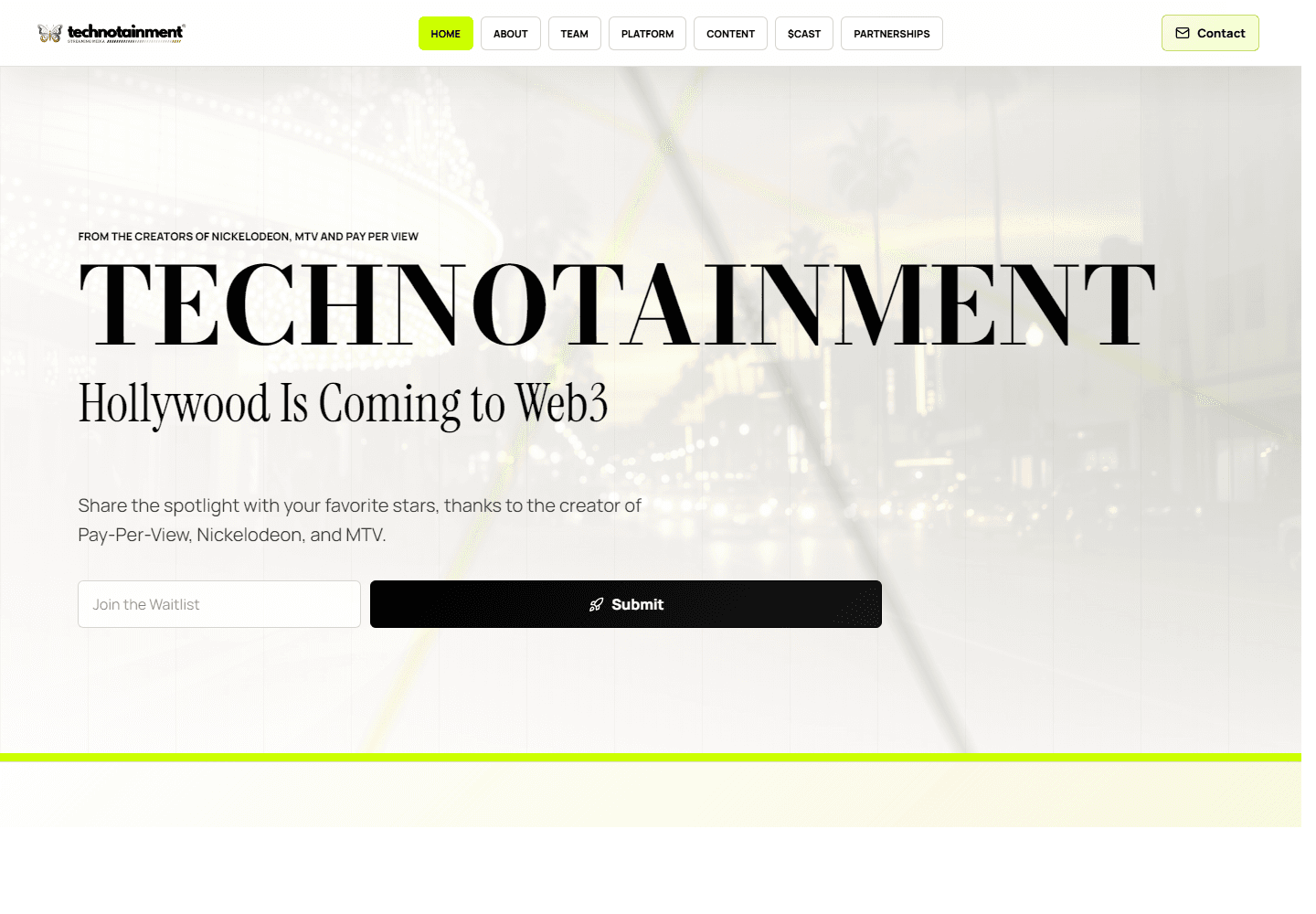 Technotainment website screenshot