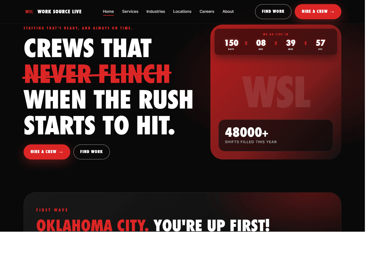 Work Source Live website screenshot